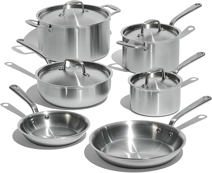 Premium Kochtopf-Set 14-teilig Edelstahl