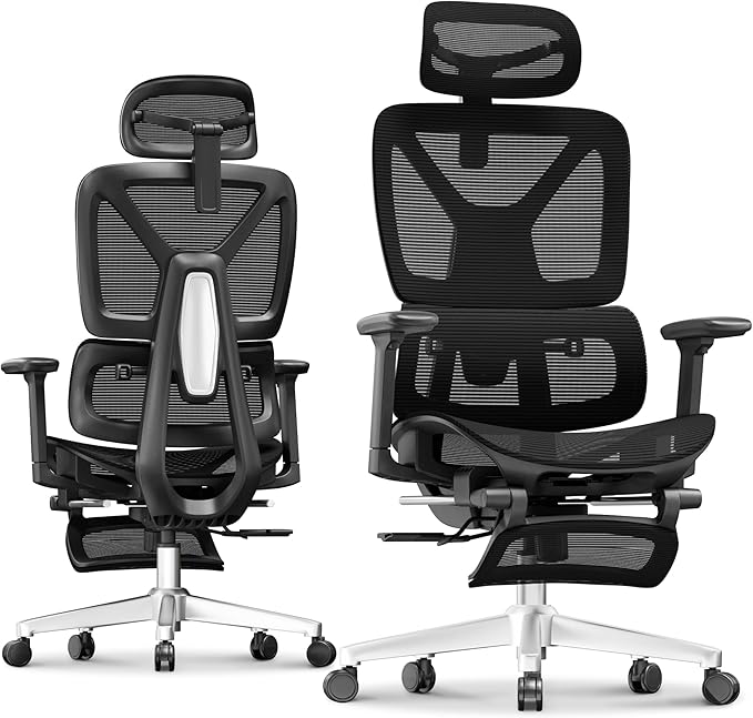 Ergonomischer Premium Buerostuhl mit Kopfstuetze