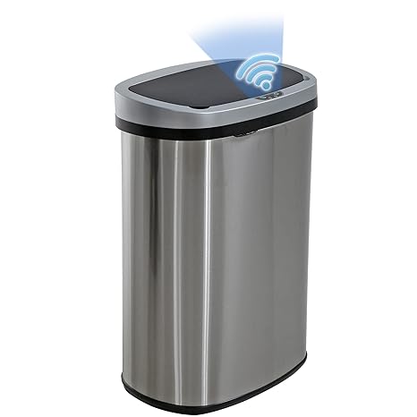 Beruehrungsloser Buero Papierkorb mit Sensor