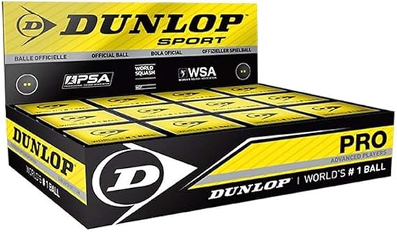 Dunlop Pro Squashball Premium-Sammelset – 48 Dosen offizieller Turnierball