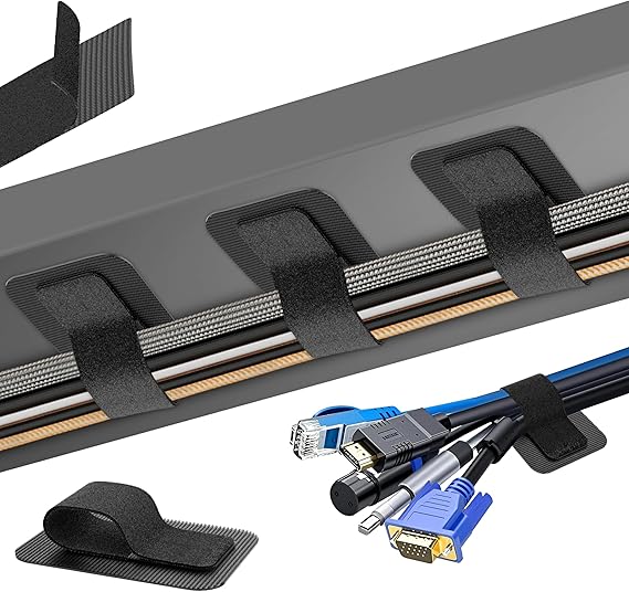 Komplettes Kabelmanagement-Set fuer den Schreibtisch