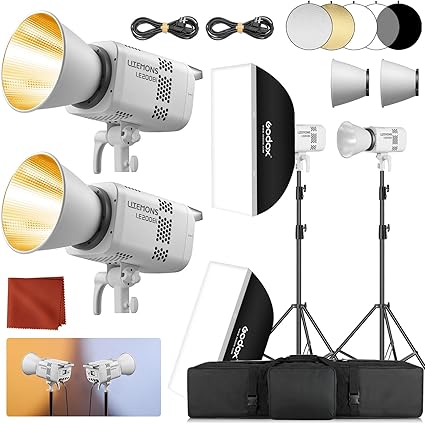 Studio Blitzanlage Set (2x 500W) mit Softboxen
