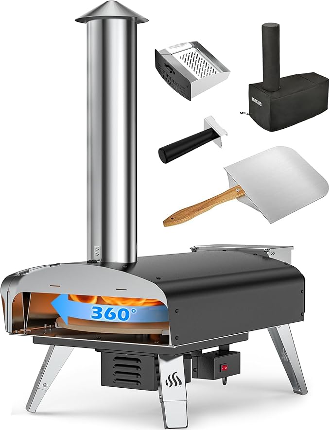 Holzfeuer Pizzabackofen fuer den Garten