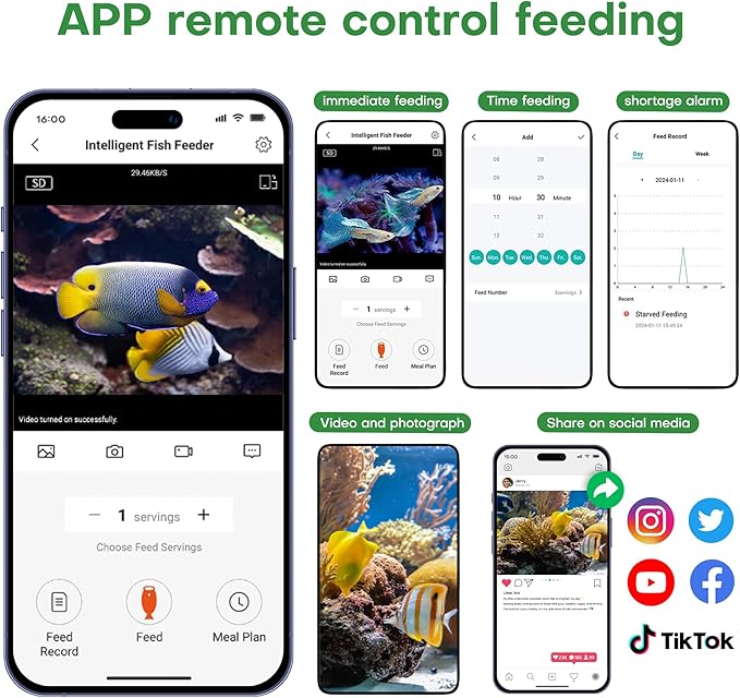 Smartes Aquarium System mit automatischer Futterung